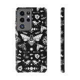 Black Celestial Witchy Moth Goth Tough Phone Case
