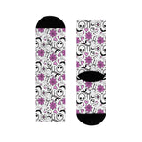 Skull & Spiderweb Crew Socks — Cute Gothic Sublimation Socks