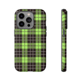 Green Tartan Goth Tough Phone Case