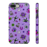 Retro Old School Lilac Tattoo Tough Cases