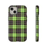 Green Tartan Goth Tough Phone Case