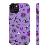 Retro Old School Lilac Tattoo Tough Cases
