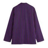 Purple and Black Striped Blazer
