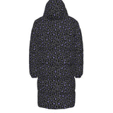 Lilac & Grey Leopard Print Winter Padded Down Coat Waterproof Unisex XS to 4XL