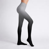 Black and White Ombre Print Tights