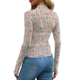 Light Tattoo Mesh Top Long Sleeved