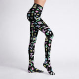 Black and Pastel Retro Tattoo Tights