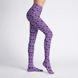 Purple Insect Print Tights