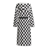 Black and White Checkered Dressing Gown