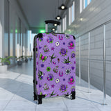 Purple Retro Tattoo Print Suitcase