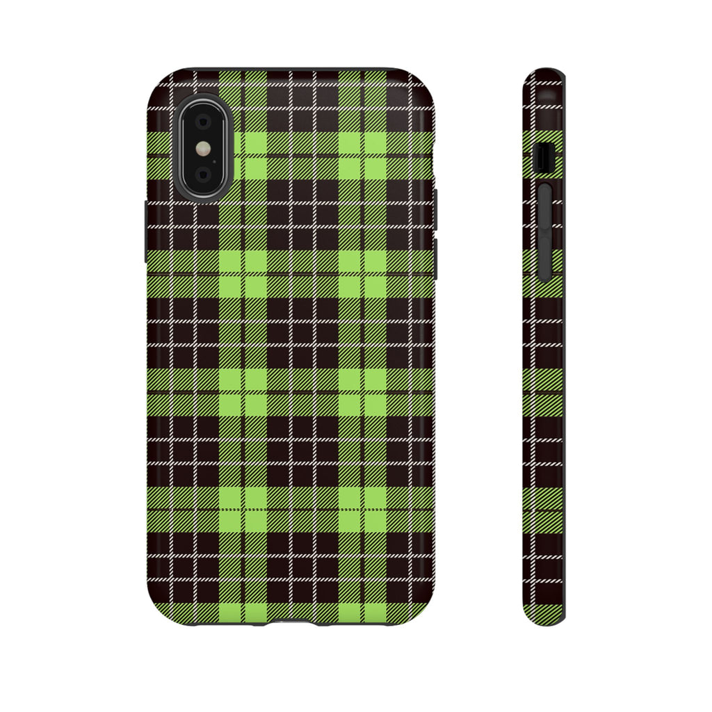 Green Tartan Goth Tough Phone Case