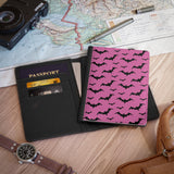 Pink Bat Print Passport Cover