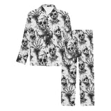 Mens Horror Skull Pyjama Alternative Lounge Set S S-5XL