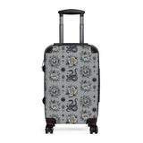 Grey Floral Snake High Quality Suitcase