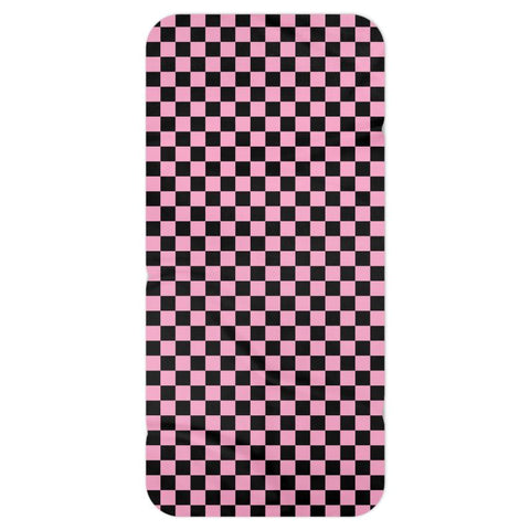 Black and Pink Checkered Blanket Scarf