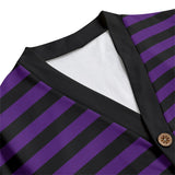 Black and Purple Striped Cardigan