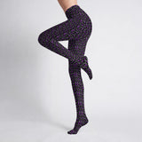 Purple and Grey Animal Print Tights