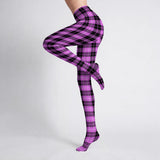 Pink Tartan Print Tights
