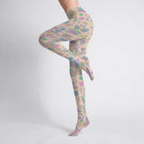 Light Fair Pastel Retro Tattoo Tights