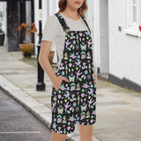 Retro Tattoo Dungaree Shorts