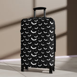 Black Bat Print Suitcase Gothic Travel Bag