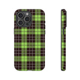 Green Tartan Goth Tough Phone Case