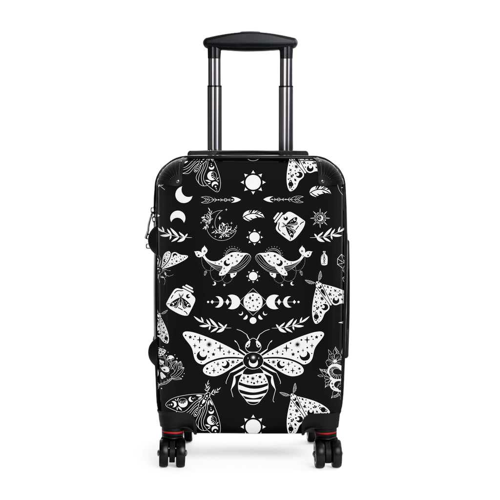 Celestial Witchy Moth Goth High Quality Suitcase for Travel