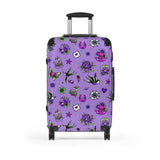 Purple Retro Tattoo Print Suitcase