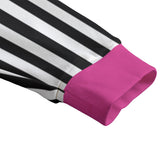 Pink with Black and White Stripes Cardigan