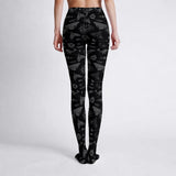 Moth Goth Witchy Print Tights