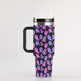 Cute Ghosts Pink & Purple Large 40oz Tumbler Mug with Handle