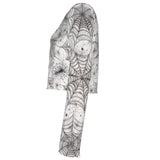 Spiderweb Crop Mesh Top Long Sleeved