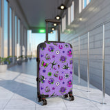 Purple Retro Tattoo Print Suitcase
