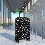 Black Bat Print Suitcase Gothic Travel Bag