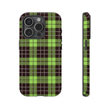 Green Tartan Goth Tough Phone Case