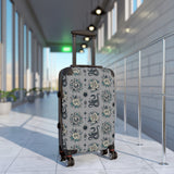 Grey Floral Snake High Quality Suitcase