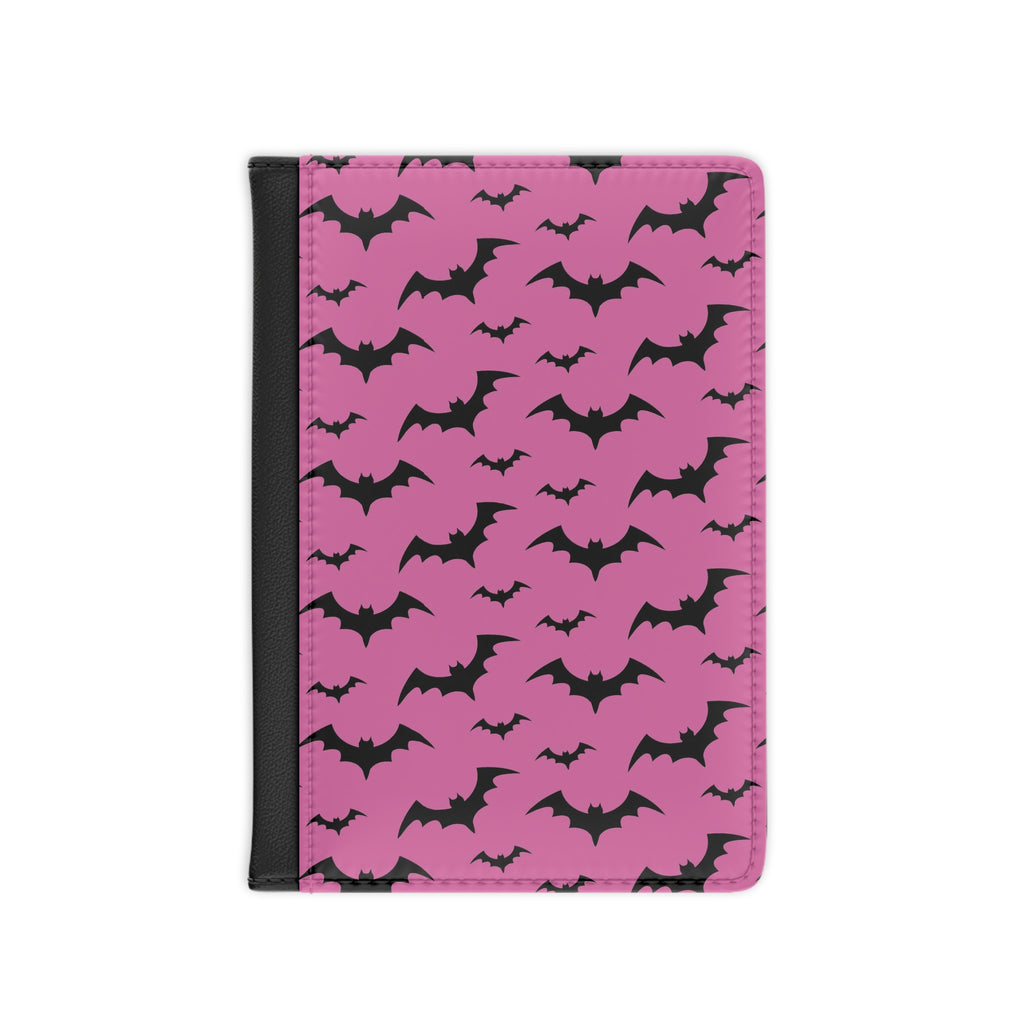 Pink Bat Print Passport Cover