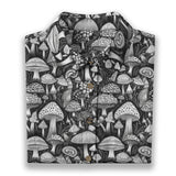 Black and White Mushroom Cotton Womens Shirt