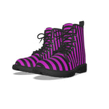 Pink Striped Ladies Festival Boots