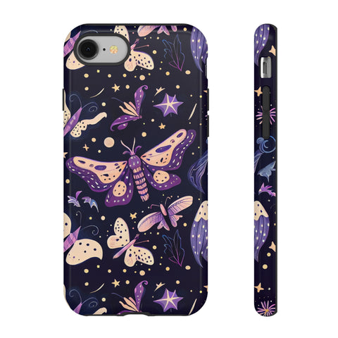 Phone Case - Purple Butterfly Print Tough Case