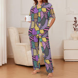 Sally Stitches Patchwork Print Long Pyjamas
