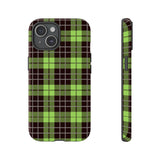 Green Tartan Goth Tough Phone Case