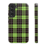 Green Tartan Goth Tough Phone Case