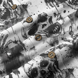 Black and White Skulls Cotton Womens Shirt