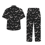 Black Bat Print Long Pyjamas