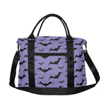 Lilac Bat Print Duffel Travel Bag