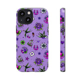 Retro Old School Lilac Tattoo Tough Cases
