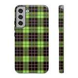 Green Tartan Goth Tough Phone Case