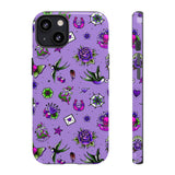 Retro Old School Lilac Tattoo Tough Cases