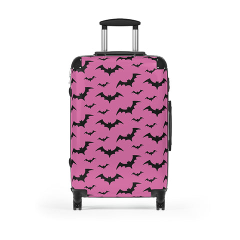 Pink Bat Print Pastel Goth Suitcase